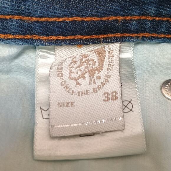 Diesel Larkee Jeans Men’s Tag 38 x 32 actual 40 x 33 Dark Wash Straight Leg - Picture 11 of 14